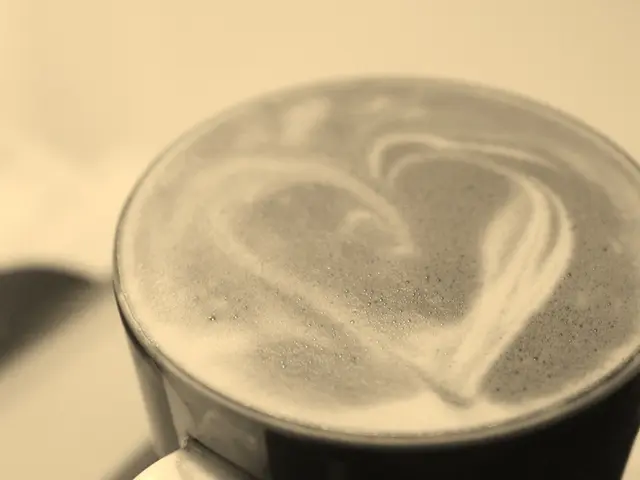Every Sunday, a Cocktail Glass Is Filled to Half Its Capacity with Coffee
