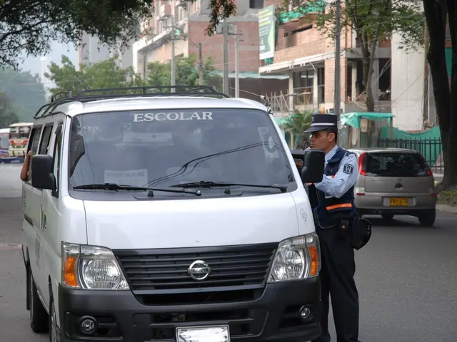 Law enforcement officers from Poland carrying out their duties